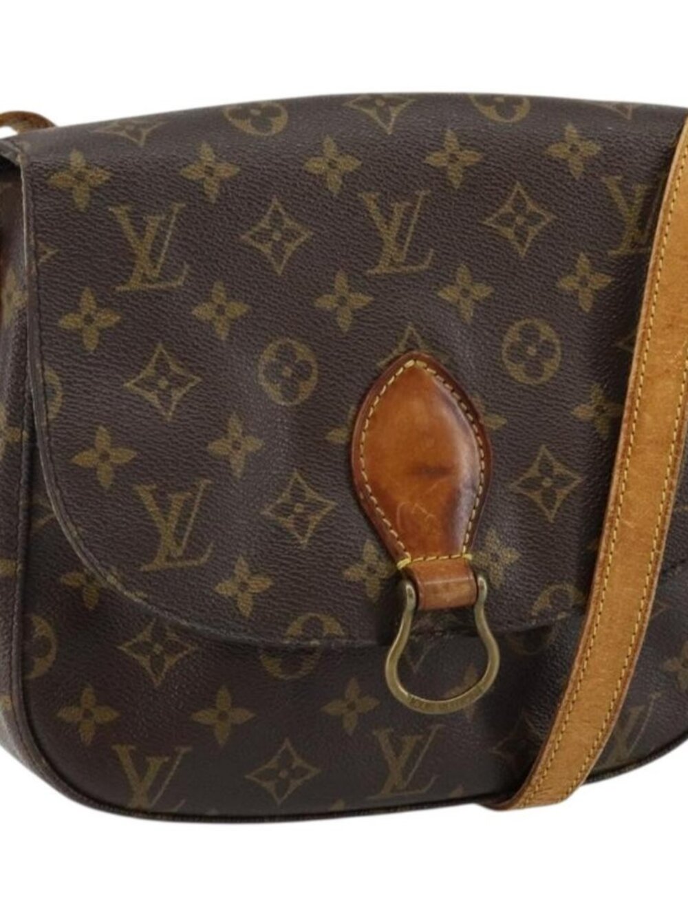 Authentic LOUIS VUITTON Monogram Saint Cloud GM Shoulder Bag M51242 LV - Picture 1 of 16